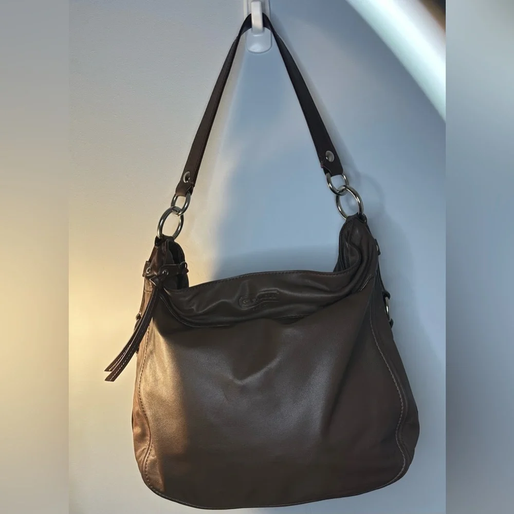 Coach Vintage Chocolate Brown Glove-tanned Leather Hobo F14706